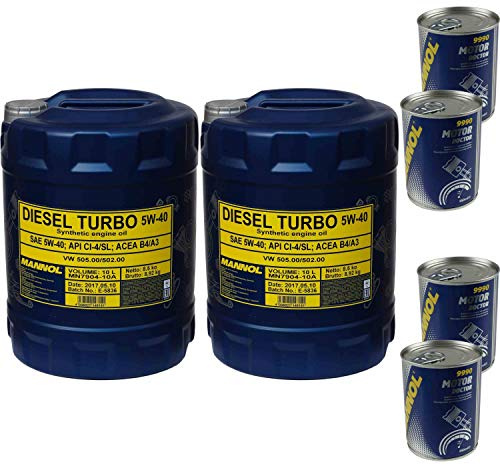 MANNOL Diesel Turbo 5W-40 Lot de 4 bidons d'huile moteur 20 l