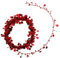 Oblique Unique® Folien Girlande Stern Lametta Glitzer Draht 7,5m Hängedeko Tischdeko Geburtstag Jubiläum JGA Hochzeit Weihnachten Silvester Party Karneval Fasching Deko - wählbar (Rot)