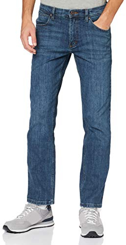 Wrangler Homme Red Kabel Straight Jeans, Authentic Blue, 36W / 32L EU