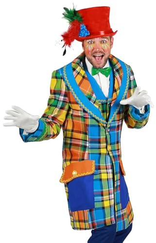 Thetru Herren Kostüm Clown Jacke Bubbles Karneval Fasching Gr. XL