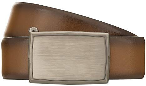 LLOYD Men's Belts Gürtel Herrengürtel Ledergürtel Automatikschließe Cognac 8534, Farbe:Braun, Länge:120