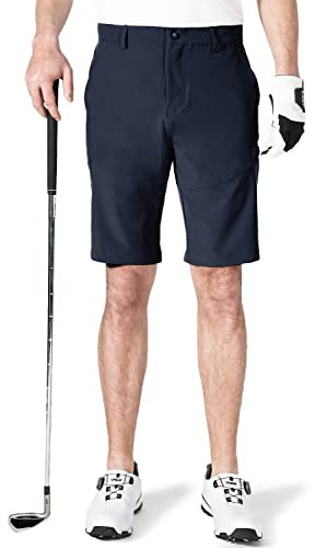 AOLI RAY Herren Golfshorts wasserdichte Dehnbar Leichte Kurze Hose Golf Shorts mit 4 Taschen Navy Taille:30