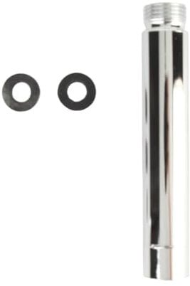 Straight Shower Arm, Shower Extension Tube, Stainless Steel Round Shower Pipe Chrome Plating Handheld Shower Head Extender Tube Rod Bathroom Accessory