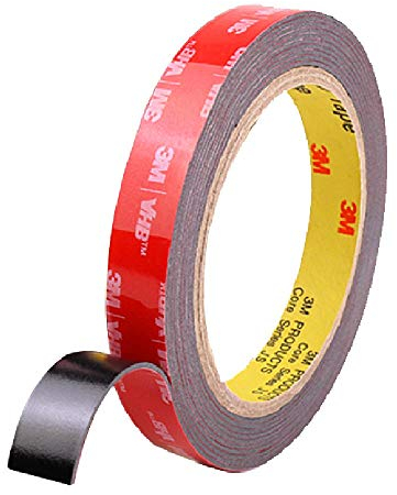 3M Nastro Biadesivo Extra Forte VHB 5952, Resistenza All'acqua e Alle Alte Temperature, per Auto, Casa e Ufficio (12,7mm x 4,7m)
