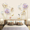 COVPAW® Wandtattoo Wandaufkleber XXL Tulpen Blumen Wandsticker Wandbild Bilder Wohnzimmer Schlafzimmer Deco (Lila)