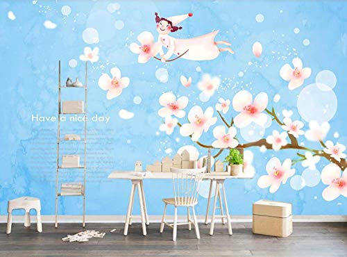 Papier Peint Panoramique Phrases Anglaises De Fleurs Roses Papier Peint Intissé 3D Tapisserie Poster Murale Décoration Chambre Salon -LIWALLPAPER- 350cmx256cm