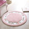 LLWYH Badteppich Pastoral Stil Runden Teppich Schlafzimmer Wohnzimmer Büro Fußmatten 70cm Rosa