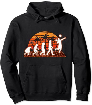 Volleyball Evolution Retro Volleyballspieler Beachvolleyball Pullover Hoodie