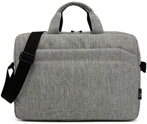 Ewent EW2517 Laptoptasche, 15,6 Zoll Laptoptasche wasserdichte Laptoptasche Umhängetasche für Damen Herren Lehrer Reisen Arbeit College - Grau