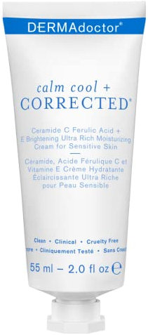 DERMAdoctor Calm Cool + Corrected Ceramide C Ferulasäure + E Aufhellende Ultra-reichhaltige Feuchtigkeits-Creme für empfindliche Haut (60 ml)