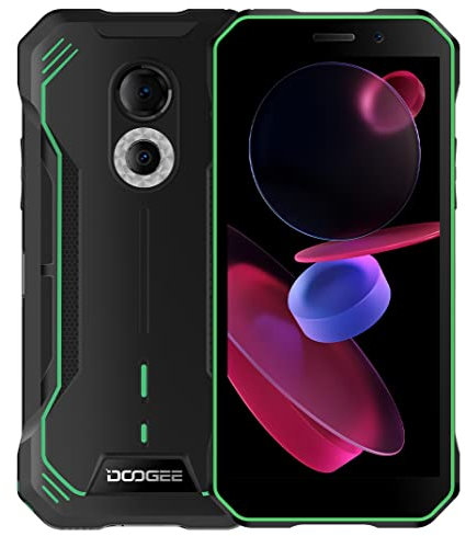 DOOGEE Android 12 Outdoor Smartphone Ohne Vertrag S51, Octa Core 4GB+64GB, DUAL SIM+SD (3 Kartensteckplätze), IP68 Robust Handy Wasserdicht, 6.0'' HD+ Gorilla Glass, 12MP Zweifachkamera NFC Grün