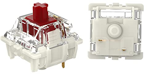 kutethy Gateron G Red Pro 2.0 Switches Pre-lubed 3pin RGB SMD Linear für Gaming Mechanische Tastatur DIY Hotswap Tastaturschalter (72 Stück, Pro Red 2.0)