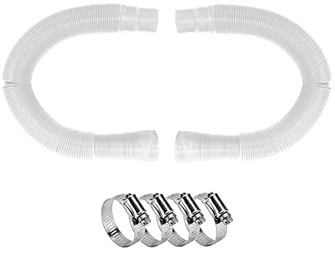 ZYWUOY 2 tubos de repuesto para piscina, para manguera de accesorios Intexde 32 mm, herramientas de piscina para bomba/filtro/tubo calentador