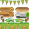 102 Pcs Jungle Party Supplies- Incluye Platos de Papel de Animales, Mantel de la Jungla, Bandera, Servilletas, Vasos de Papel, Safari Theme Party Supplies for Kids Birthday, Baby Shower