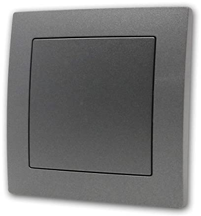 FLAIR Blindabdeckung/Blende mit 1-fach Rahmen, Farbe anthrazit, passend für Hohlwanddosen