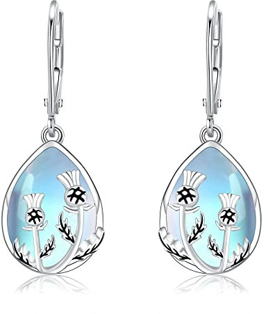 Schottish Ohrringe Sterlingsilber Mondstein Ohrringe Schmuck für Frauen