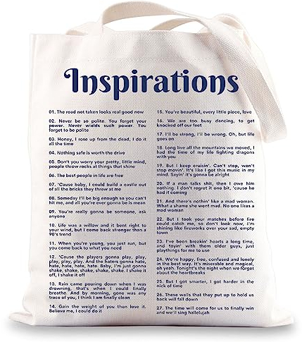 BWWKTOP Singer Inspirations Album Tragetasche Sänger Konzert Tour Geschenke Songtext Umhängetasche Sänger Merchandise, Inspirationen