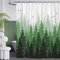 GCIREC Smaragdgrün Nebel Wald Duschvorhang, Kiefer Nebel Wald Wald Berg Natur Badezimmer Vorhang Home Decor Wasserdichtes Gewebe Maschine Waschbar mit 12 PCS Haken,180x200cm