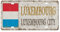 Yelolyio Luxemburg-Kennzeichen für die Vorderseite des Autos, Größe 15,2 x 30,5 cm, rostfrei, Luxemburg-Stadt, Metall-Kennzeichen, Luxemburg-Nationalflagge, Aluminium, Neuheit, Nummernschild,