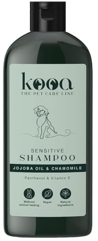 kooa - Sensitive Shampoo | mit Kamillenextrakt und Jojobaöl | ideal auch für Welpen | enthält Panthenol und Vitamin E | pH-neutral 300ml