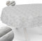Tischdecke Stoff abwaschbar Lurex Tischtuch Tafeldecke Teflon beschichtet pflegeleicht Lotuseffekt schmutz- & wasserabweisend Kate Floral Blätter Oval 180x140cm Schnittkante Silber