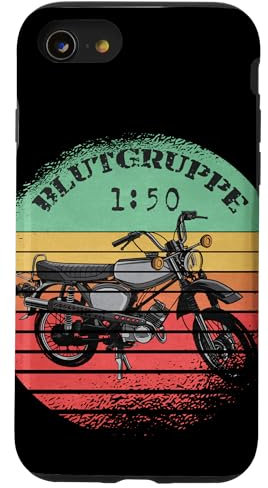Simme Simson DDR Moped Zweitakt S51 Vintage Blutgruppe 1:50 Hülle für iPhone SE (2020) / 7 / 8