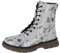 Cipriata - Damen Stiefeletten Annetta, Floral, Glanz-PU (40,5 EU) (Grau)