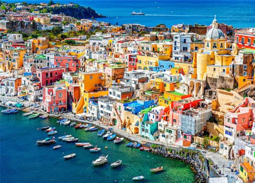 Marina Corricella Jigsaw Puzzles for Adults 1000 Jigsaws Italy Procida 1000 Piece Jigsaw Puzzles for Adults