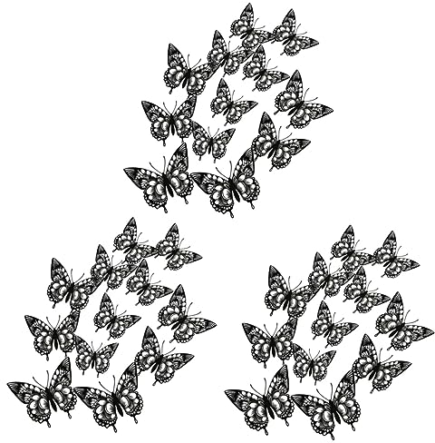 BESTonZON 72 Stk Schmetterling Wandtattoo japanische Snacks Aufkleber für Schmetterlinge im Schlafzimmer wandsticker schmetterlinge Wandtattoo Schmetterlinge Ornament Hochzeitsdekorationen