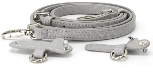 banbeln Schulterriemen aus Leder für Minitaschen, Terrakotta, Hautfarbe, Graubraun, Marineblau, Taschengurte, SET