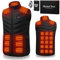 Macocheezee Heated Vest, 26 Heating Zones, Men's Heated Vest with 20000mah 7.4V Battery Pack, Washable, L