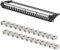 hb-digital Patchpanel 24 Port 1HE Netzwerk Patchfeld mit 24x CAT 7 Keystone Modulen RJ45 Buchsen für Ethernet LAN Kabel 10 Gbit geeignet 19 Zoll Rackmontage Netzwerkschrank - Schwarz