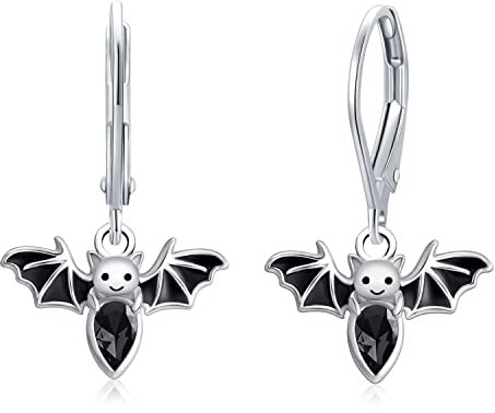 Fledermaus Ohrringe 925er Sterlingsilber Fledermaus Ohrringe Gothic Schmuck Halloween Geschenke für Frauen Mädchen
