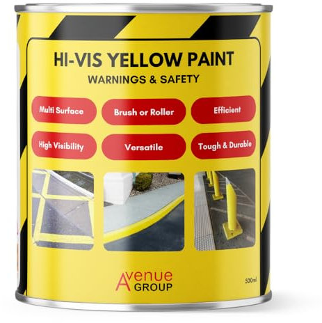 Avenue Hi-Vis Yellow Warning Paint High Visibility 500ml (1)