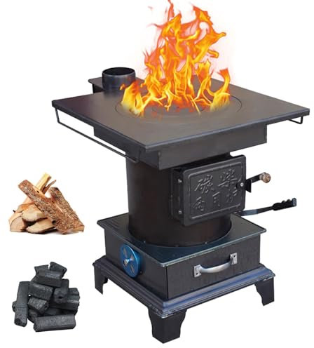 Stufe Piccole a Legna, Stufa a Legna In Ghisa, Stufe a Pellet For Riscaldamento Interno, Stufa a Legna da Campeggio for Barbecue Picnic All'aperto, Cucina, Riscaldamento da Campeggio