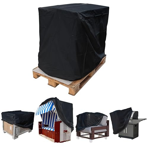 HASKYY Housse de protection XXL 250 x 130 x 90 cm – Housse universelle pour palettes, boîte grillagée, barbecue, paniers de plage et meubles de jardin – Housse de protection en polyéthylène