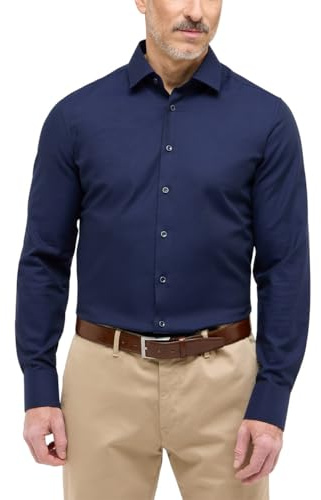 ETERNA Male Dynamic Cotton strukturiert Slim FIT 38_H_1/1, 1/1, dunkelblau