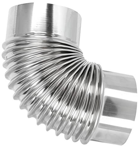 LIFKICH Edelstahl Ofenrohr Bogen Kamin Schornsteinmuffe Hitzebeständig Rostfrei Küchen Abluft Winkelrohr Für Holzofen Rauchabzug Flexibel Sicher Und Langlebig