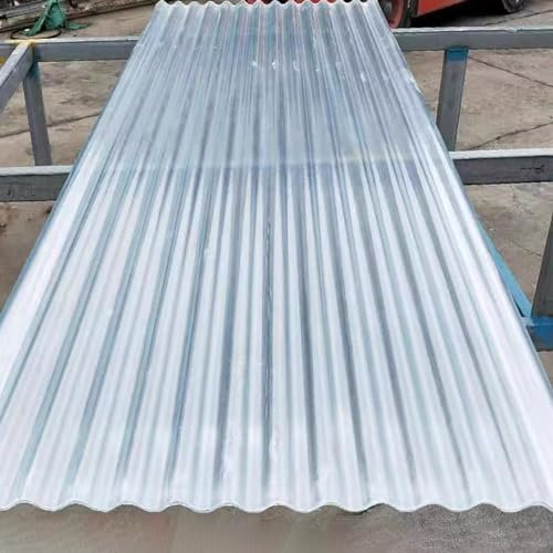 SHENJIA Wellbleche aus Bitumen, langlebige Deckenplatten, 1,5 mm dicke natürliche Beleuchtungsplatten und Regenmarkisen, Baumaterialien für Gewächshäuser, Garagen, leicht