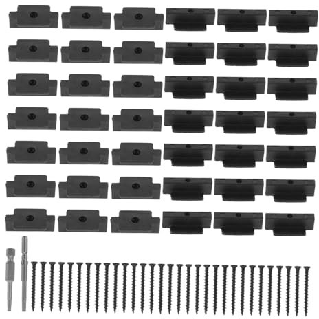 Homoyoyo Fixations Pour Terrasse Composite Kit De Fixation à Pression Dissimulées Pour Lames De Terrasse Système De Pour Planches Composites