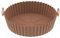 BODOBTF Olla reutilizable de silicona de 17,5 cm, fácil de limpiar, bandeja de horno Ninja con forro redondo, para pizza, parrilla, sartén, accesorios para freidora de aire (marrón, 17,5 cm)