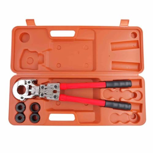 Manual Crimper/Pressing Tool Kit with 360° Head, 16-32mm Pipe Crimping Set with Case
