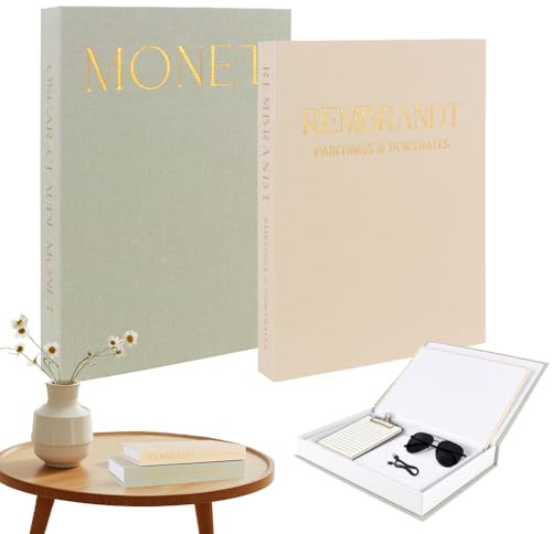 Hojalis Deko Bücher Für Heimdekor, 2 Stück Buchattrappe Deko, Stapeln Buchattrappe Box, Coffee Table Book Aufbewahrung, Fake Bücher, Dekobücher Für Heimdekor Für Couchtisch, Regal & Büro