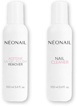 NÉONAIL UV Nagellackentferner Aceton - Gel Nägel Cleaner - Aceton Reiniger - UV Gel Nail Cleaner - Entfetter - Nail Dehydrator - Gellack Entferner - Remover Set - 2 x 100 ml