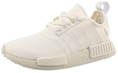 adidas Womens NMD R1 Lace Up Sneakers Shoes Casual - Orange, Off-white/Dirty Off-white, 6.5 UK