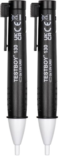 Testboy 130 berührungsloser Magnetfeldtester, optische Anzeige (für elektromagnetische Schalter und Ventile, inkl. LED-Taschenlampe, für alle Magnetfelder, ABS-Kunststoffgehäuse), Schwarz
