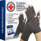 Von Ärtzten Entworfen, Kompressionshandschuhe, Athrose Handschuhe, Handbandage für Sehnenscheidenentzündung, Bequeme und Stützende Fingerlose Arthritis Handschuhe, 1 Paar, M