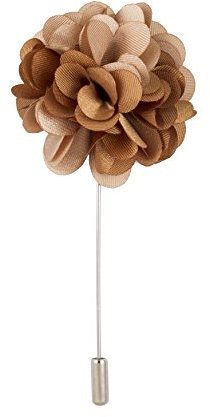 Knighthood Broche de fleur beige et marron Broche Multi Badge Manteau cadeau Chemise de fête Collier Accessoires Broche pour Homme