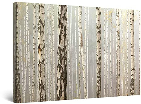 Startonight Impression Sur Toile Forêt de Silence, Tableau Arbre- Decoration Murale Salon Moderne - Image sur Toile - 60 x 90 cm Idée Cadeau Élégante et Originale Effet Lumineux Nocturne