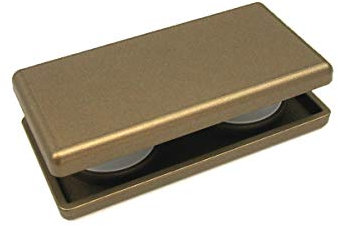 Magnetgriff, Gardinenmagnet, Gardinengriff, Griff für Rollos, Schiebevorhänge und Gardinen, Größe 4 x 8 cm, messing antik